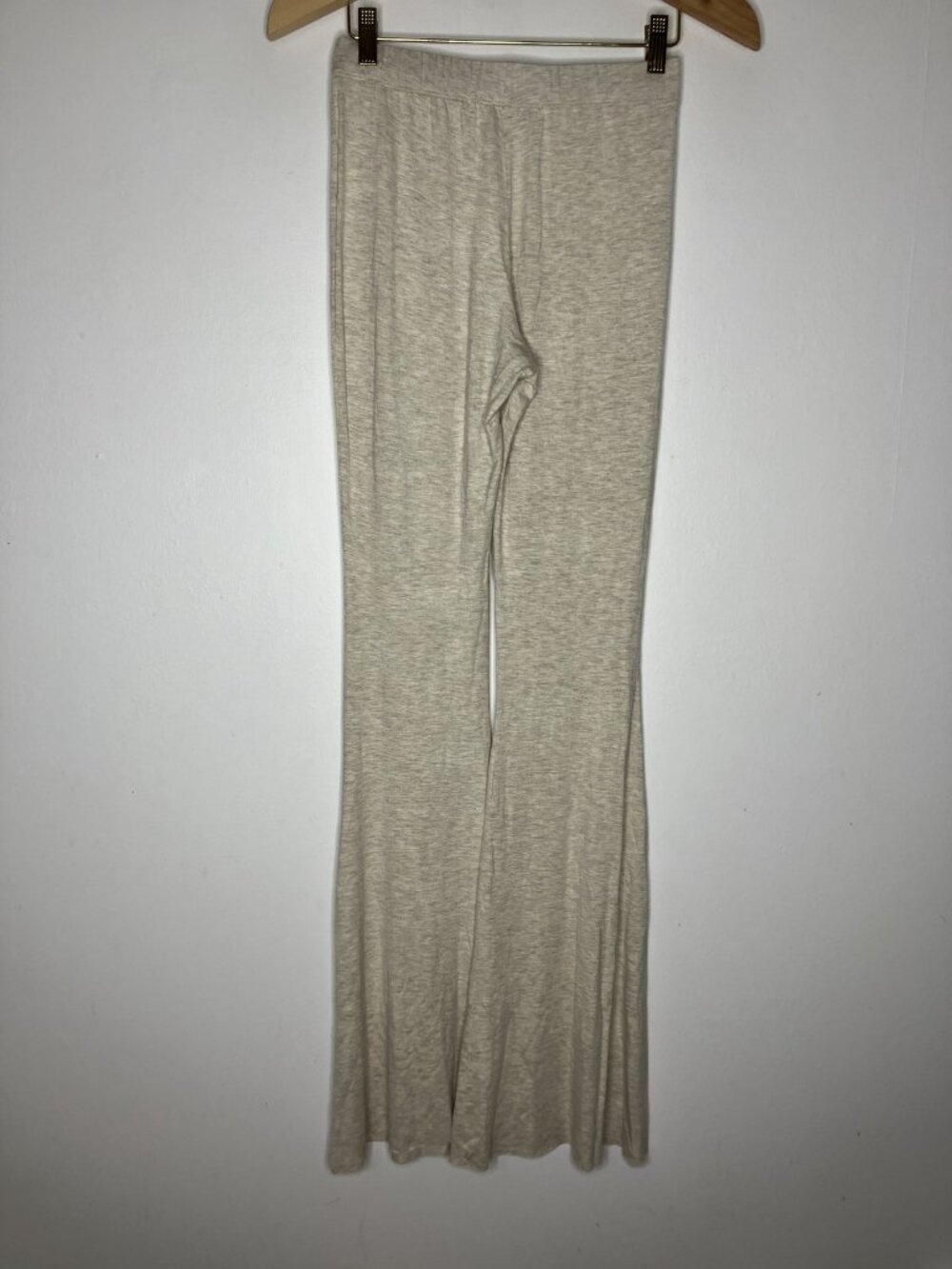 Three Bird Nest Small Oatmeal Flare Pants Rayon Stretch Lounge New - Picture 4 of 8